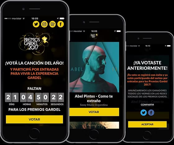 Premios Gardel app
